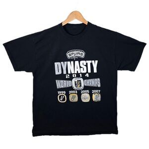 San Antonio Spurs Dynasty World Champions Champs Shirt XL 2014 Tim Duncan Parker